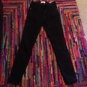 Black FRAME Ali High rise Cigarette Jeans